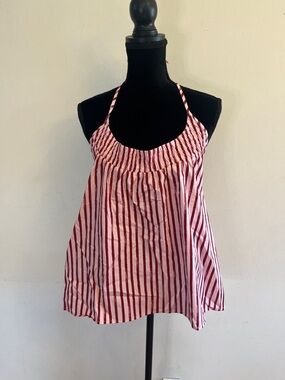 Princess Polly Your Everything Top Red and Pink Striped Halter Camisole